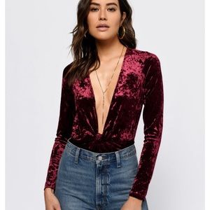 Velvet body suit